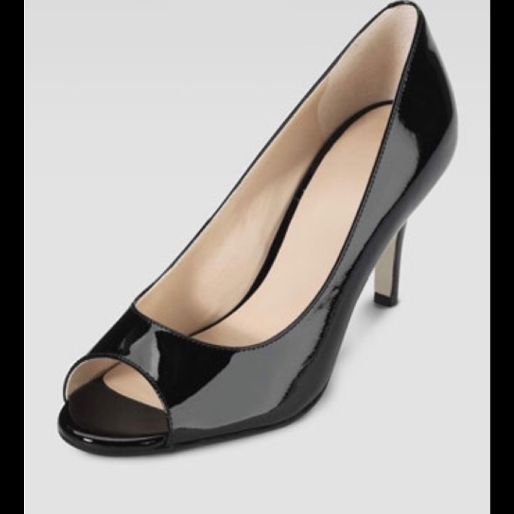 Cole Haan Lainey patent leather peep toe
